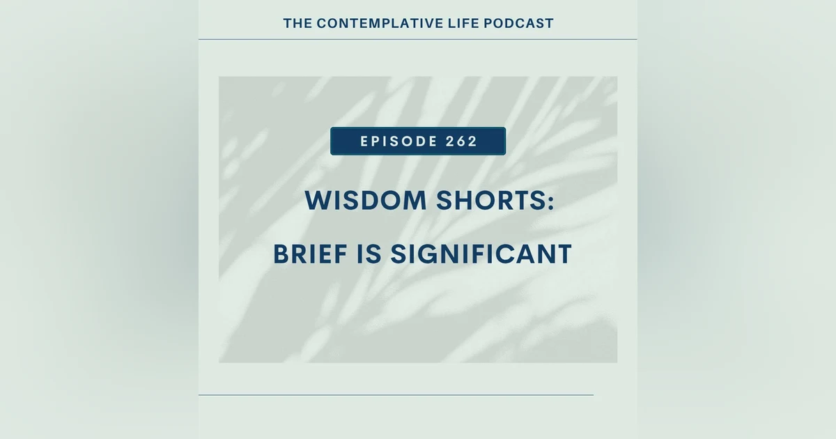 Ep 262 Wisdom Shorts: Brief Is Significant