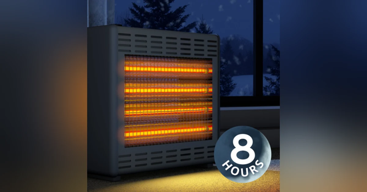 Sleeping White Noise Heater & Winter Wind Sounds 8 Hours