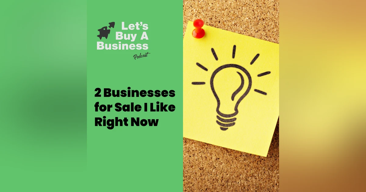 2 Businesses for Sale I Like Right Now