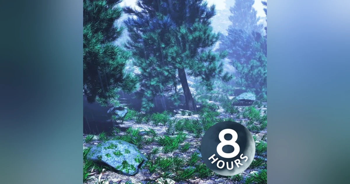 Rain Sounds in Woods for Sleeping or Studying 8 hours | Rainstorm White Noise