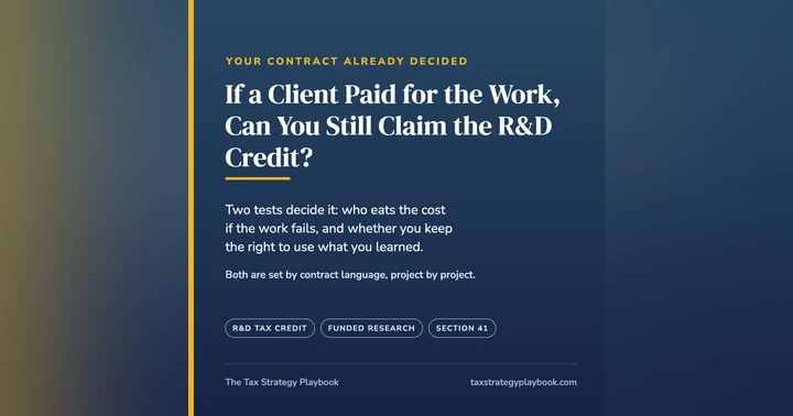 image for If a Client Paid for the Work, Can You Still Claim the R&D Tax Credit?