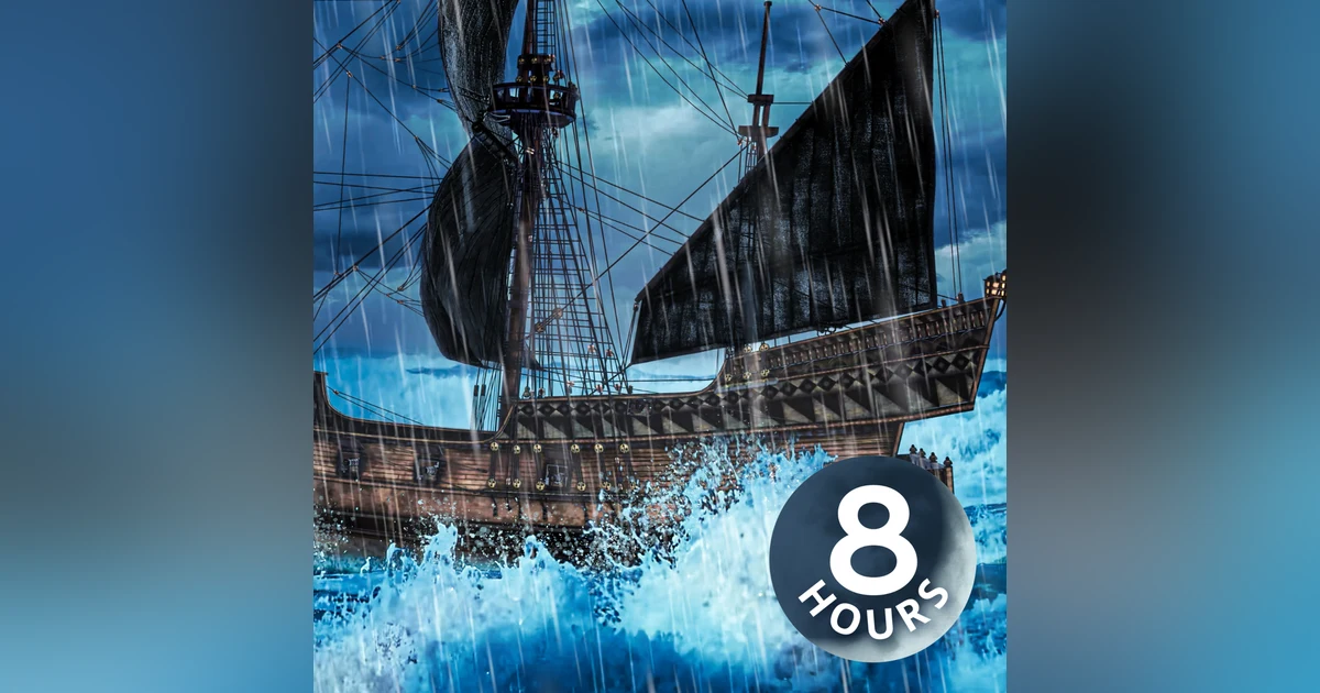 Heavy Rain & Big Ocean Waves | 8 Hour Ocean Storms Sounds Aboard Old Wooden Ship