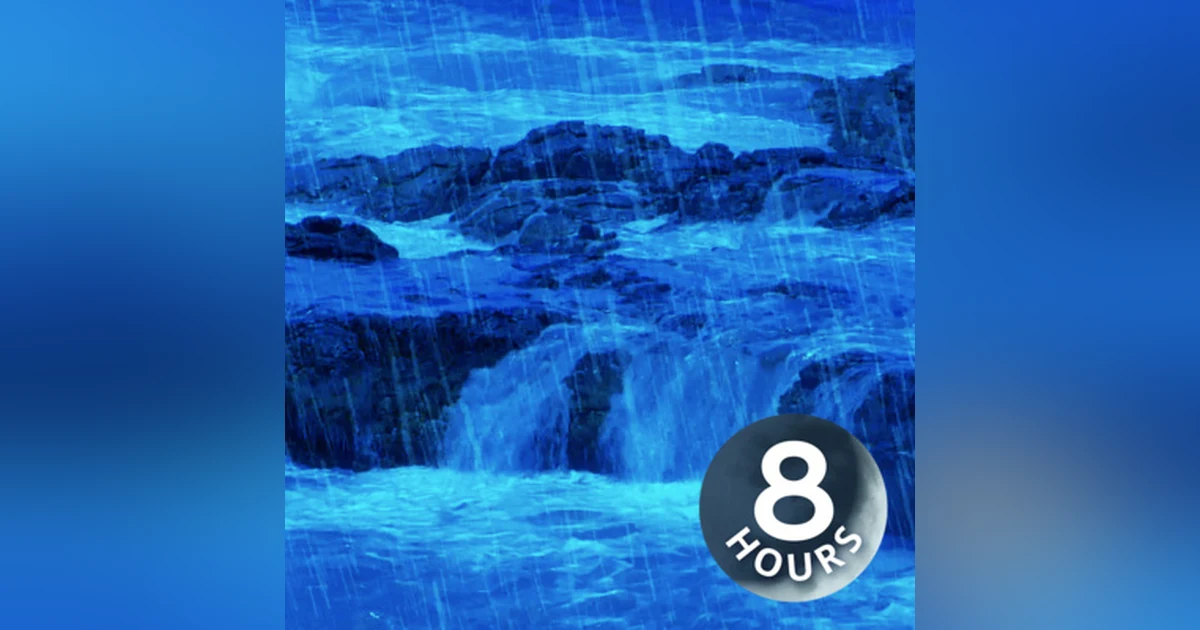 Heavy Rain & Big Ocean Waves 8 Hours I Rainstorm Sounds White Noise for Sleeping, Studying or Relaxation