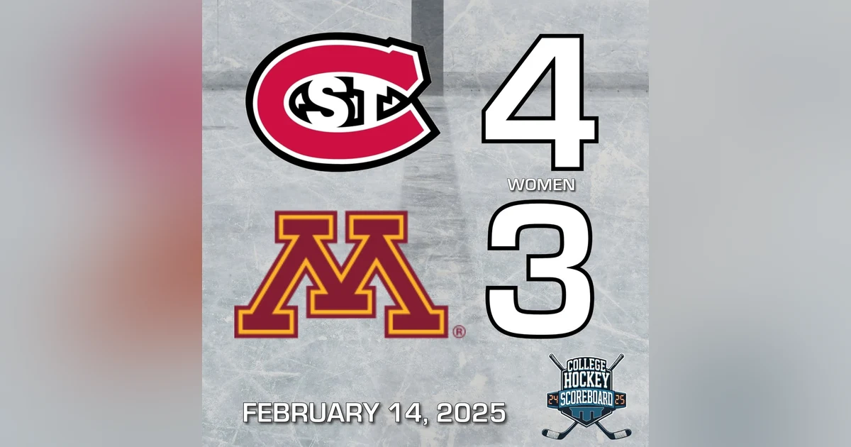 St. Cloud State women take first ever win at Ridder; UMass stops top-ranked BC men - CHS 2-14-25