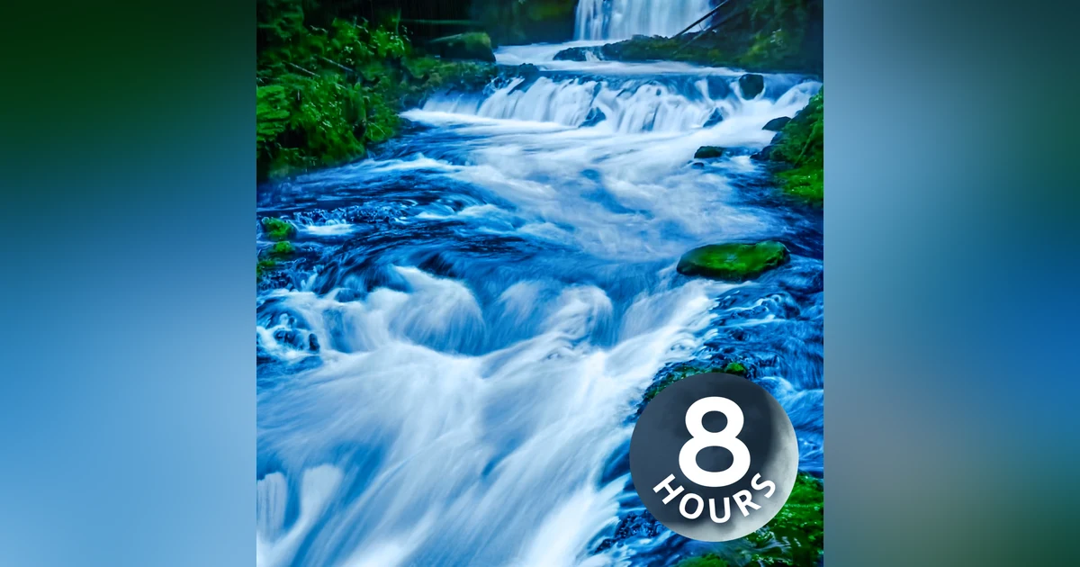 Rushing River & Rainstorm White Noise for Sleeping | 8 Hour Rain + Water Sounds
