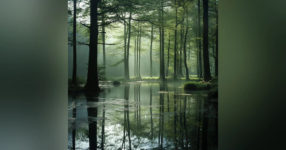 Forest Ambience, Water Sounds, Birds Singing, ASMR