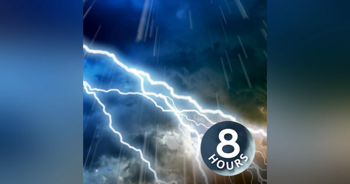 Big Thunder & Rain Sounds Storm White Noise 8 Hours | Sleep, Study, Relax
