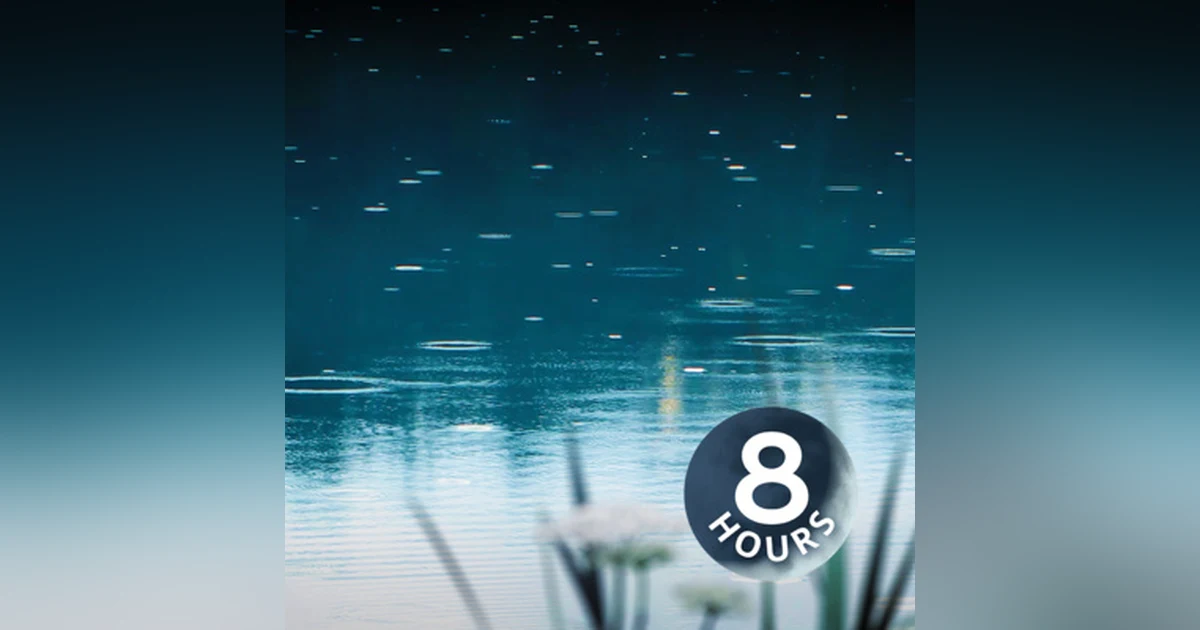 Rain on Pond White Noise 8 Hours | Sleep, Study, or Focus with Relaxing Rainstorm Sound