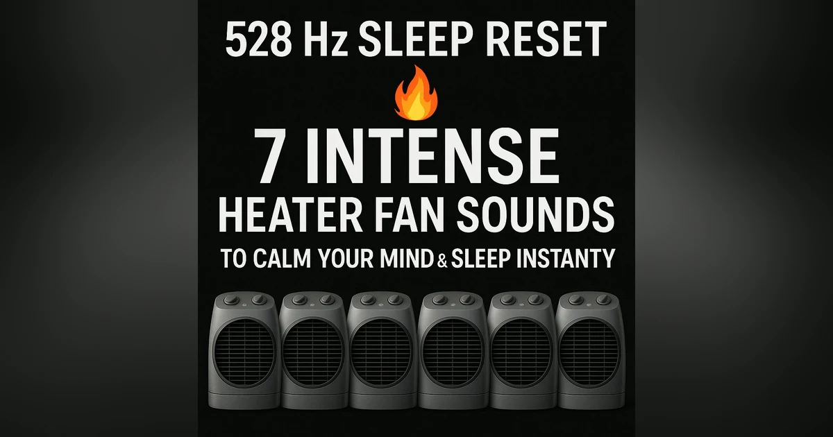 528 Hz Sleep Reset 🔥 7 INTENSE Heater Fan Sounds to Calm Your Mind & Sleep Instantly