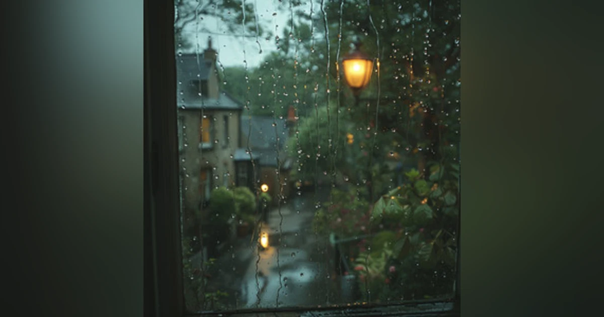 Sonido de lluvia y viento fuertes, para dormir