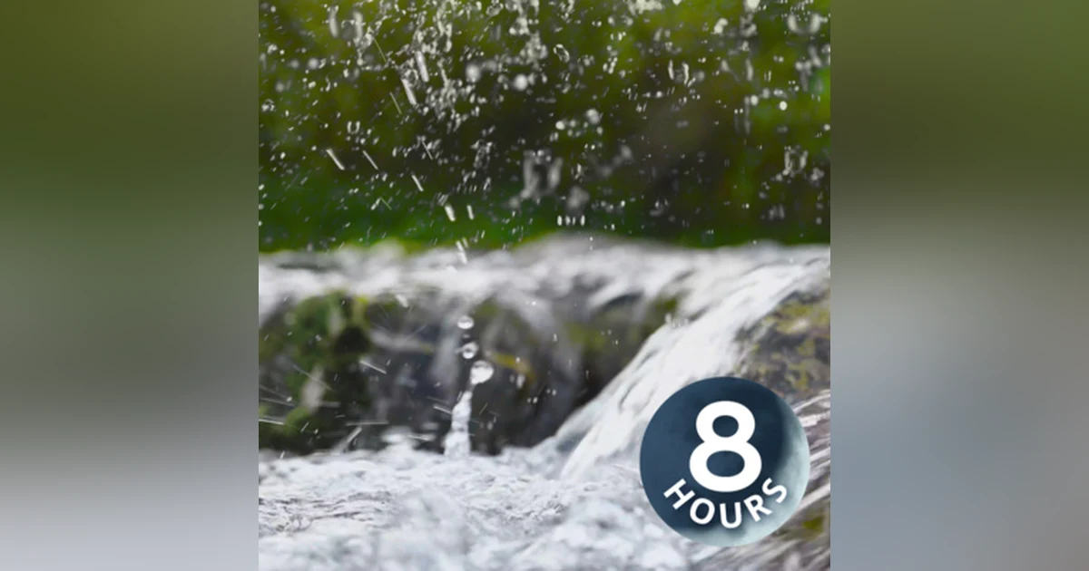 Rainfall on River | Rain & Water Sounds for Sleeping or Relaxation 8 Hours