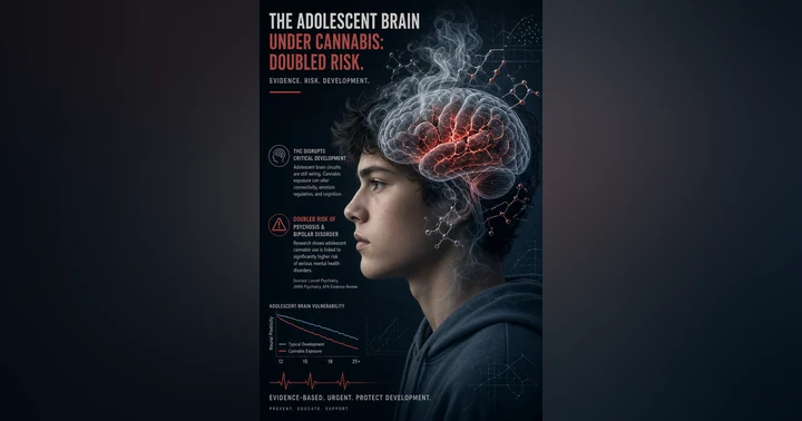 image for New Study: Teen Cannabis Use Doubles the Risk of Psychosis and Bipolar Disorder
