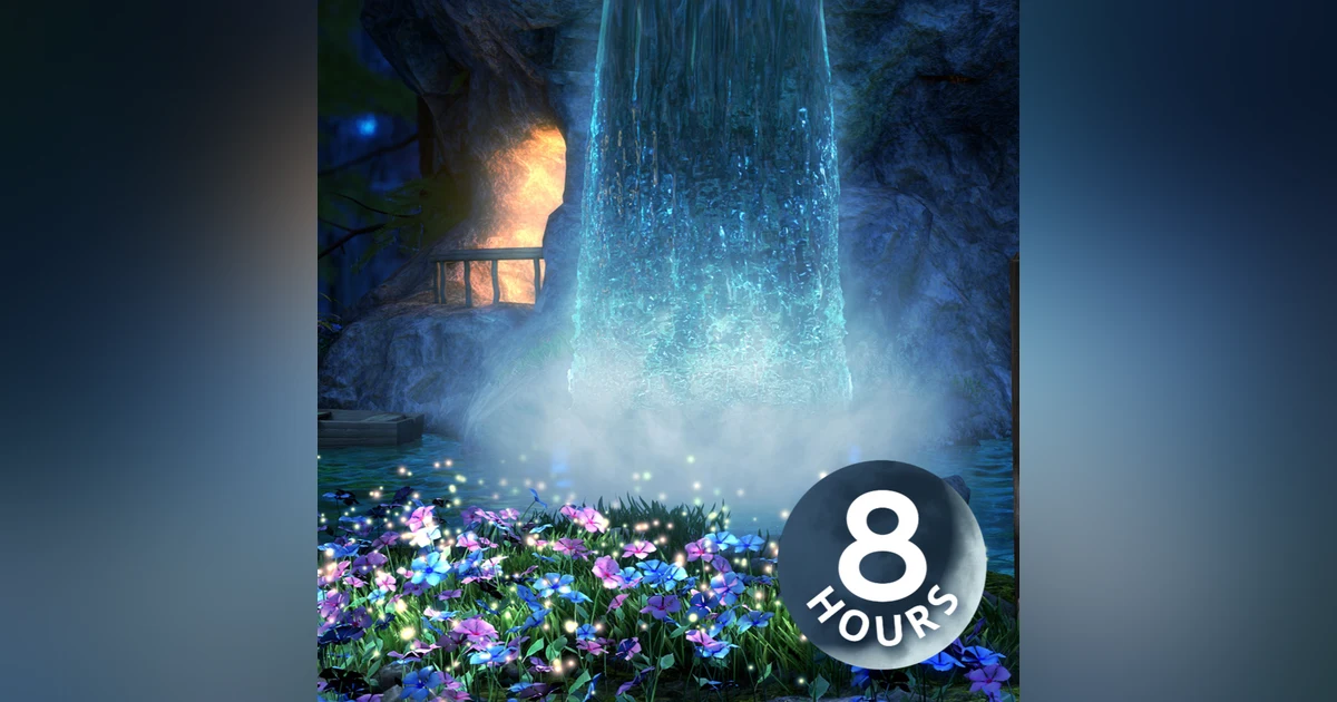 Sleep to Waterfall in Enchanted Forest | 8 Hours Water Sound