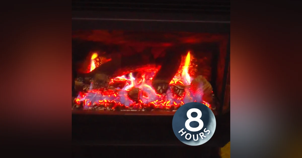Wood Stove Fireplace 8 Hours | Crackling Fire White Noise for Relaxation