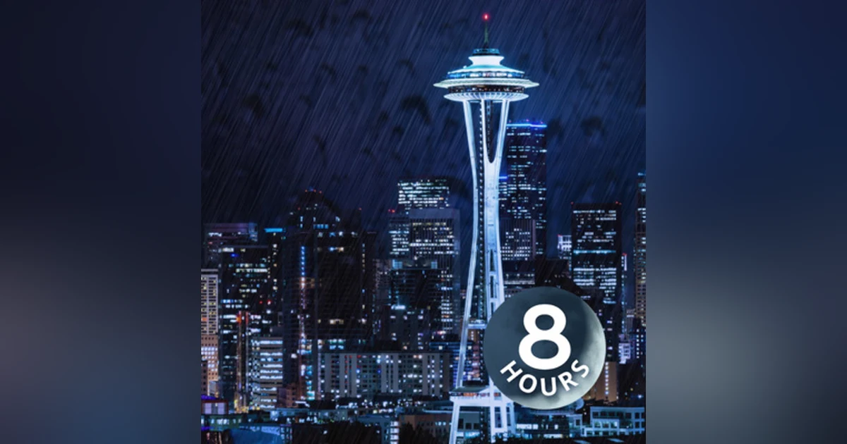 Seattle Rain & City Sounds White Noise 8 Hours | Rainstorm Audio for Sleeping, Studying or Focus