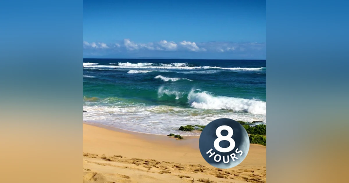 Ocean Sleep Sounds White Noise 8 Hours | Waves Crashing on Beach in Hawaii for Sleeping, Relaxation