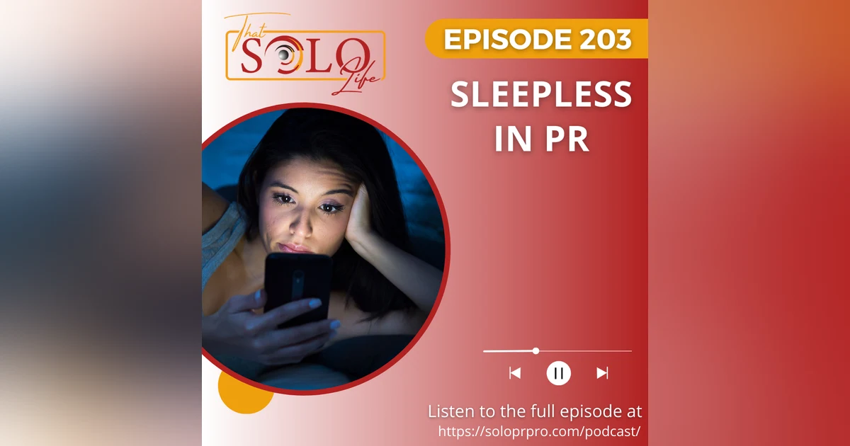 Sleepless in PR