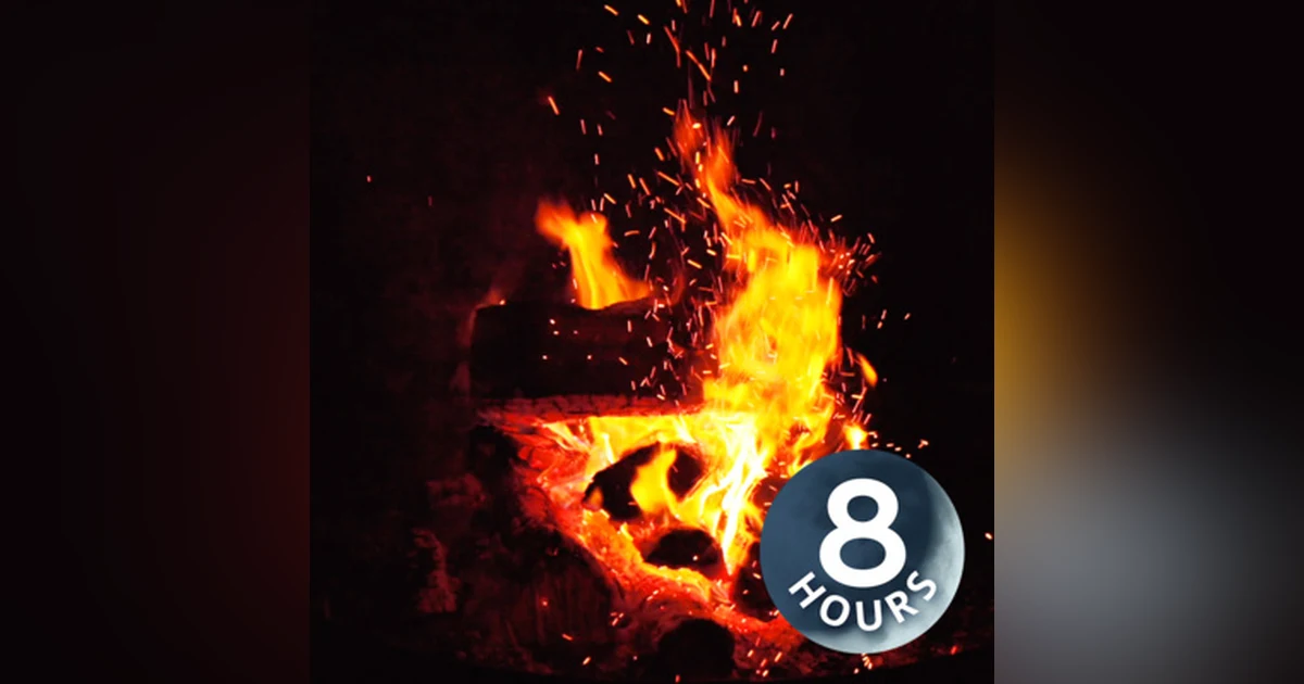 Relaxing Sounds of Crackling Campfire for Stress Relief or Sleep | 8 Hours