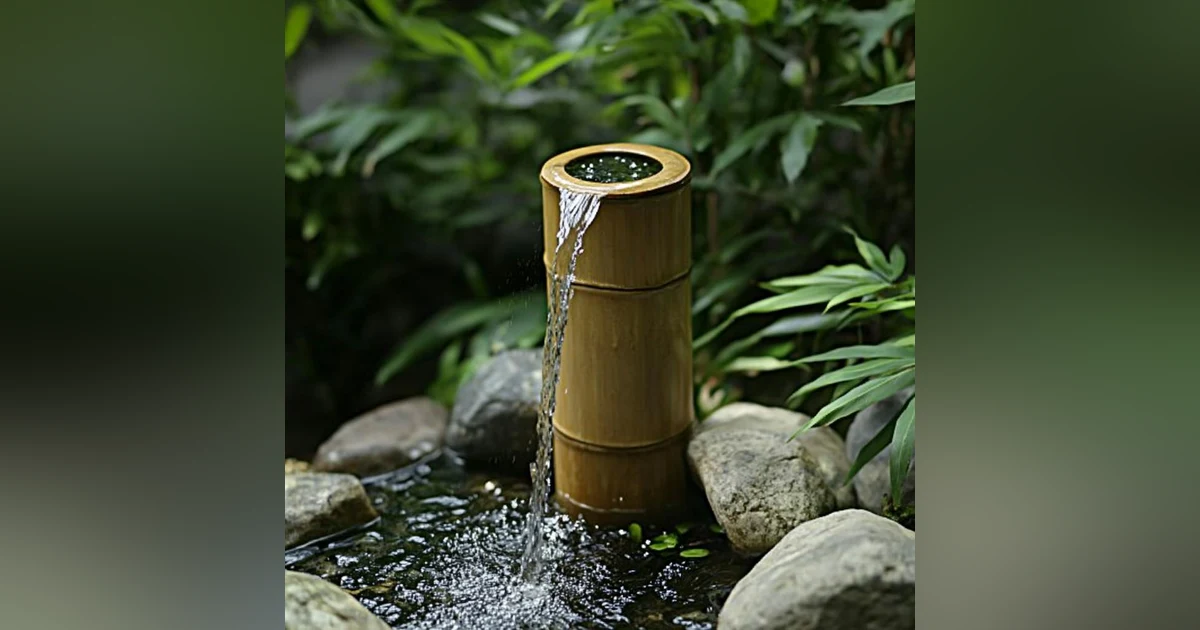 Bamboo Water Fountain | Water Sounds White Noise for Sleeping 8 Hours
