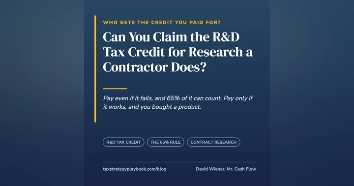 image for Can You Claim the R&D Tax Credit for Research You Pay a Contractor to Do?