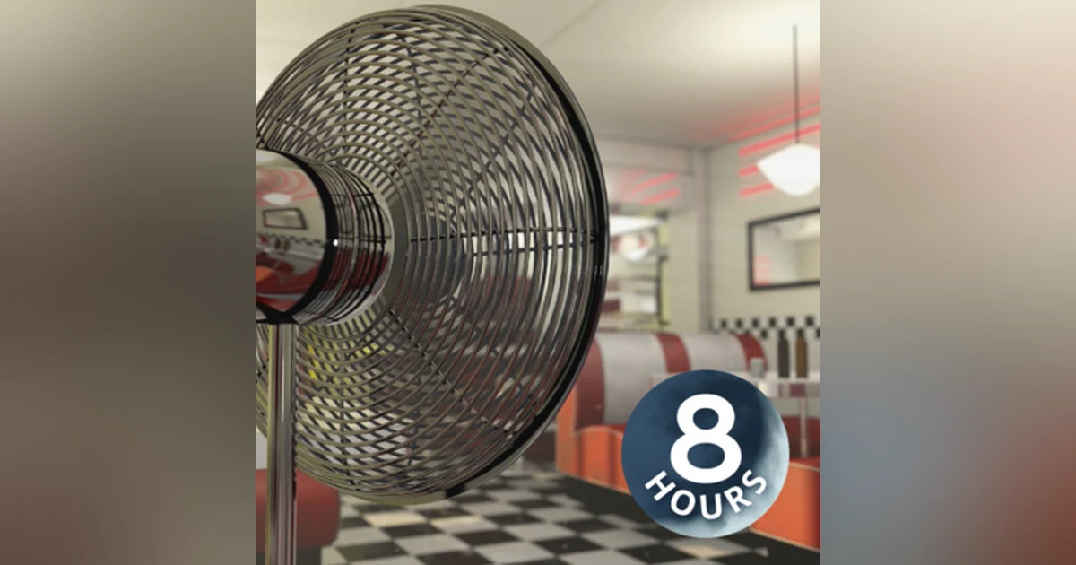 Fan Sounds & Diner Ambience 8 Hours | Relax or Study in Classic American Restaurant