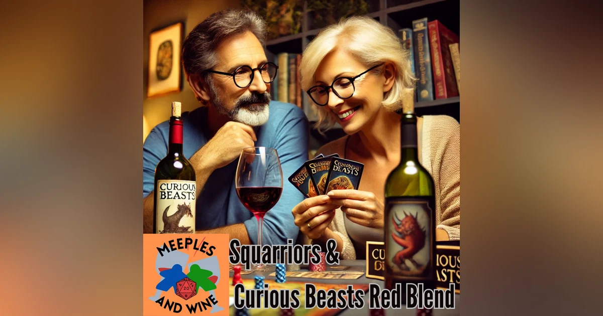 Squarriors: The Card Game and Curious Beasts Red Blend