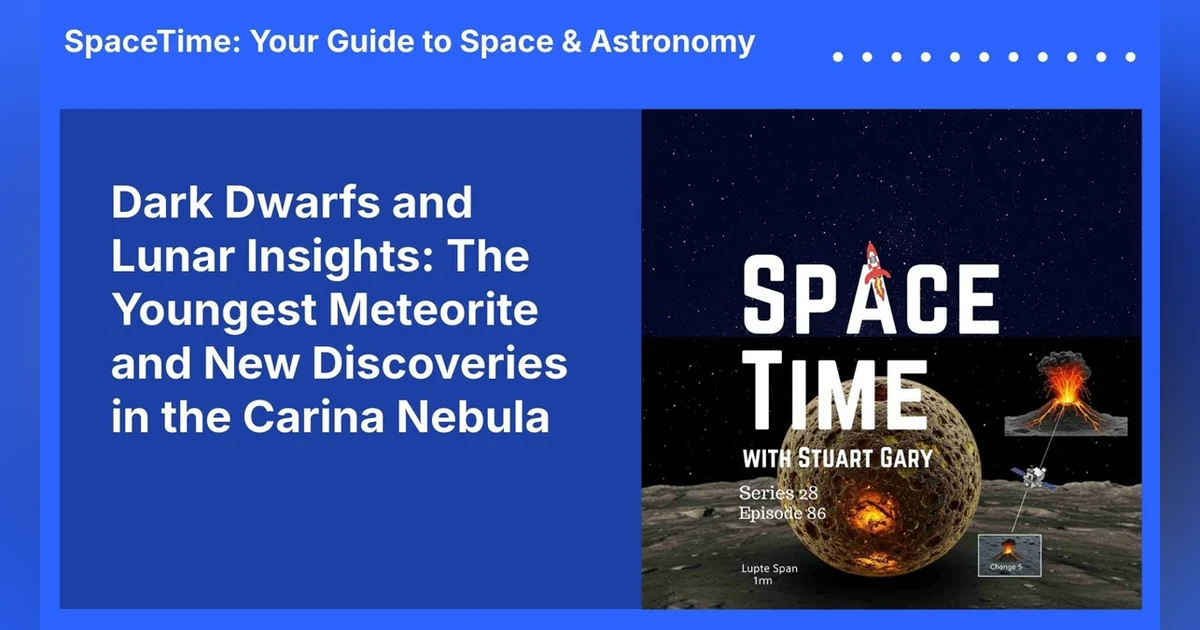 Dark Dwarfs and Lunar Insights: The Youngest Meteorite and New Discoveries in the Carina Nebula