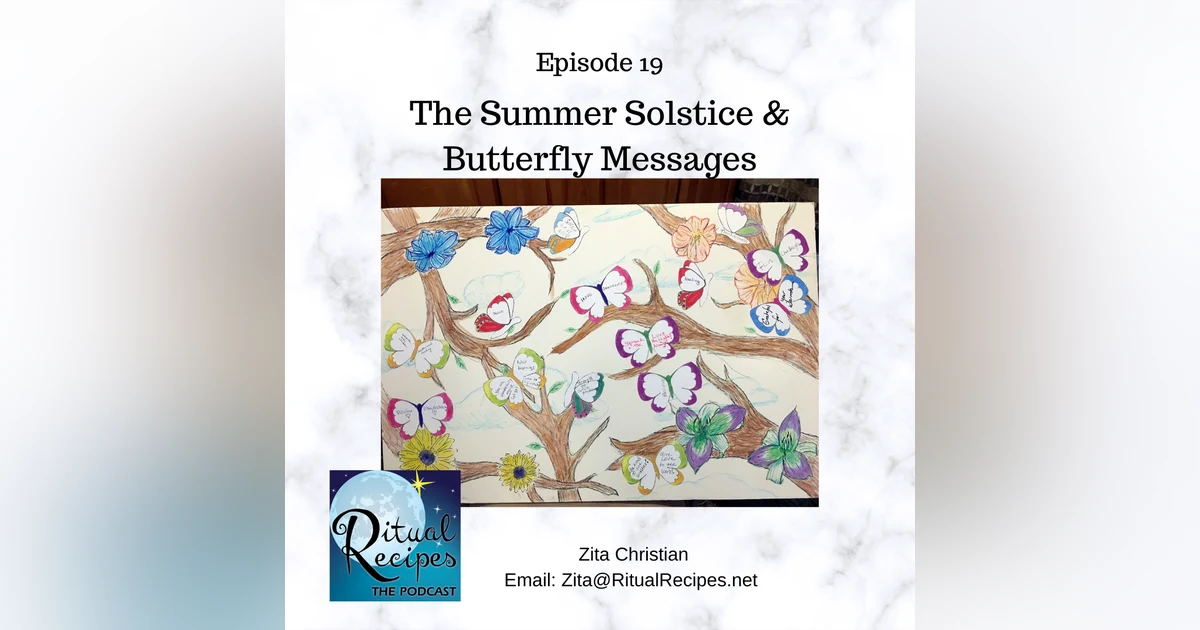 Summer Solstice, Sun, Moon, and Butterflies
