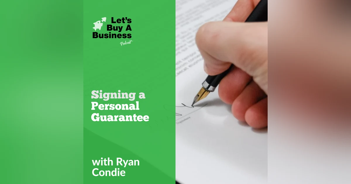 Signing a Personal Guarantee