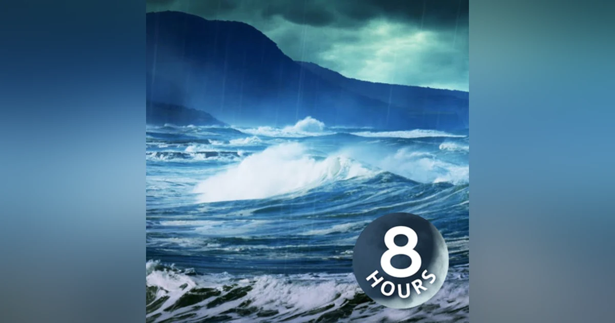 Rain Sounds for Relaxation with Ocean Waves 8 hours | Sleep or Study with Nature White Noise