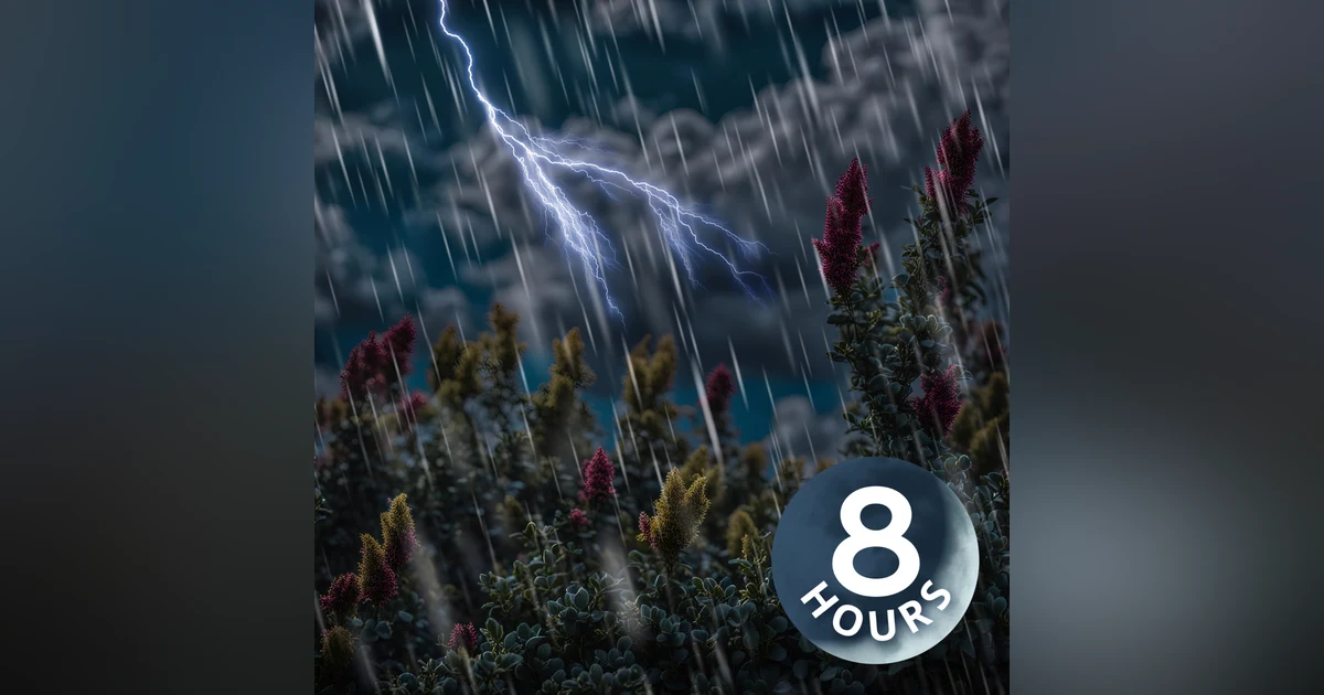 Thunderstorm & Water Sounds for Peaceful Sleep | 8-Hour