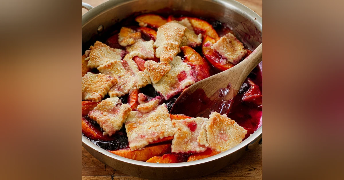 Peach Blueberry Pandowdy