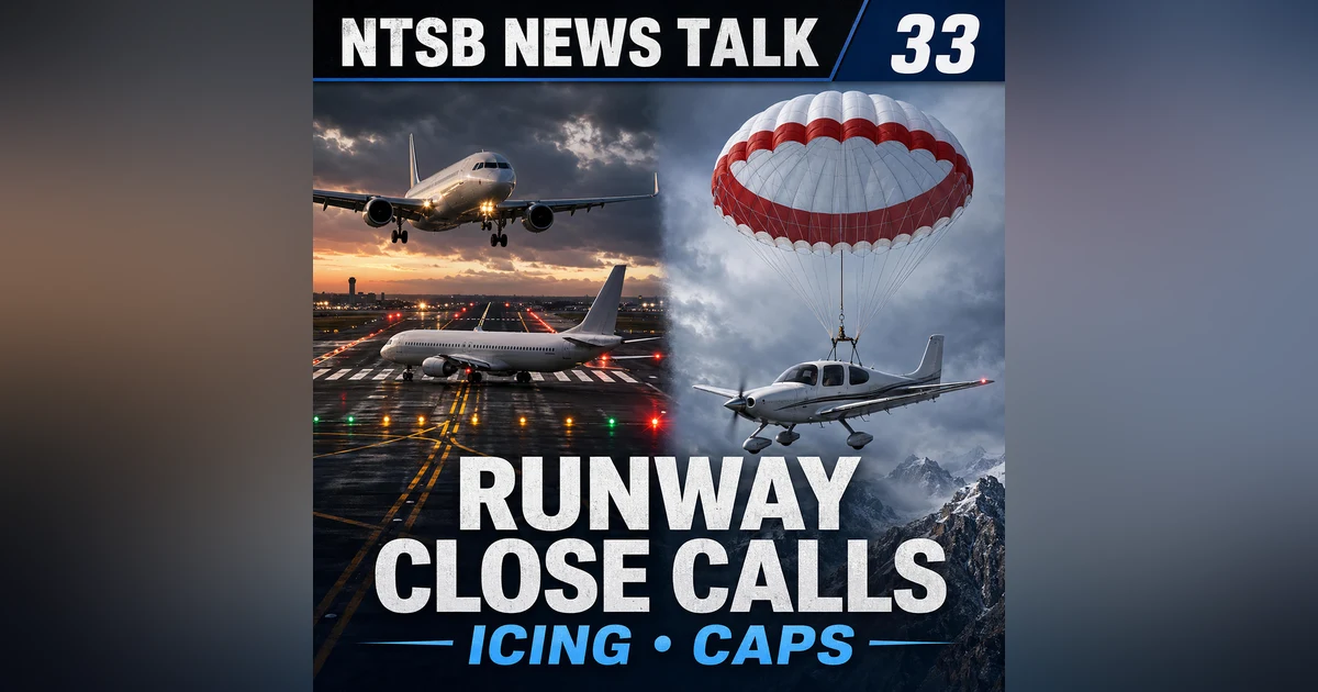 Runway Close Calls, Skydiving Crashes, Citation Latitude Fatal Crash & Cirrus Icing CAPS Pull