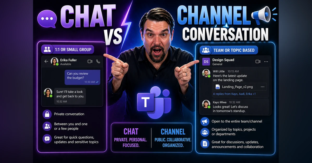 Chat vs Channel Conversation in Microsoft Teams: What’s the Difference?