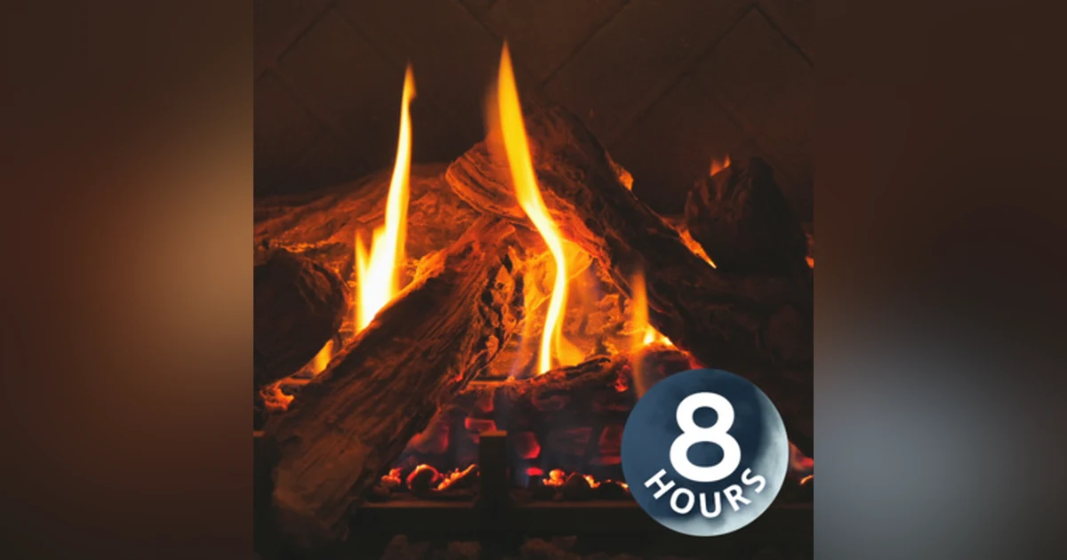 Intense Chills from Fireplace White Noise I Fire Ambience with Soft Crackles 8 Hours