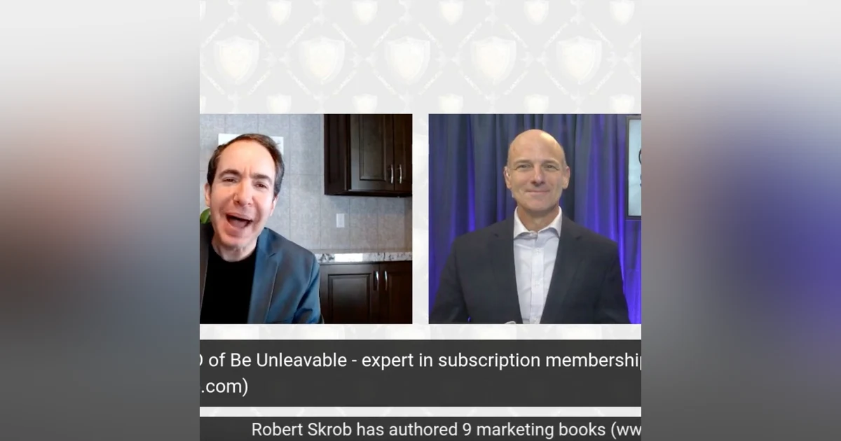 Rober Skrob, CEO Be Unleavable, Author Retention Point, expert in subscription retention service