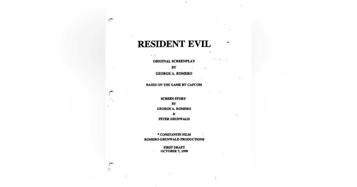 Bonus Episode George Romero's RESIDENT EVIL Table Read