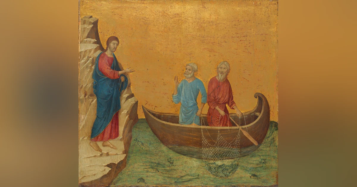The Calling of the Apostles Peter and Andrew by Duccio di Buoninsegna
