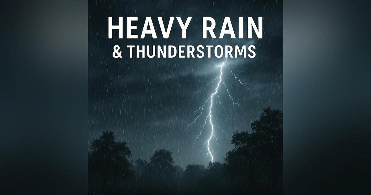 Heavy Rain and Thunderstorms ⛈️ Powerful Storm Sounds for Sleep, Relaxation & Deep Focus