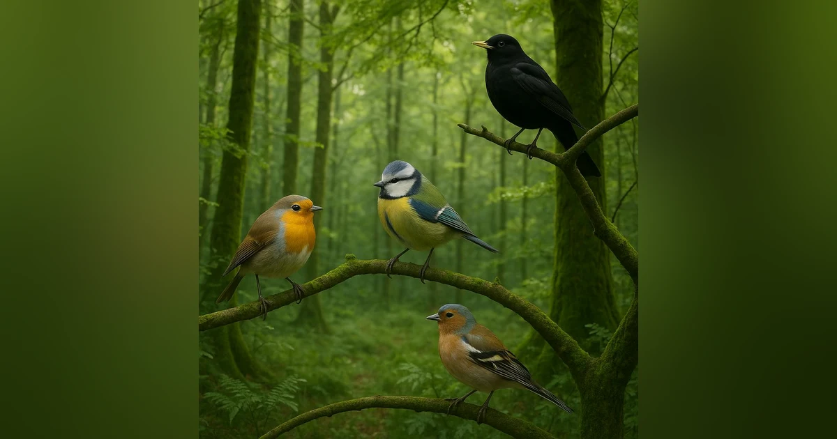 Nature Birds in Woods Sounds to Relax and Focus