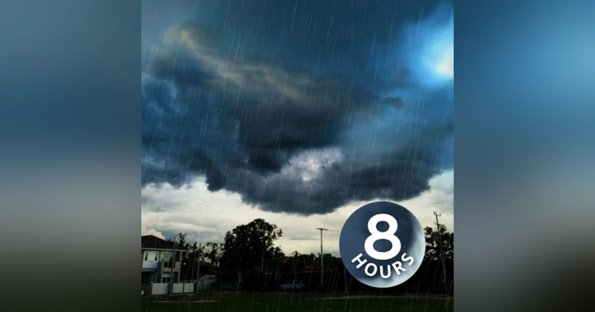 Rain + Deep Thunder Nature Sounds 8 Hours | Relax, Study or Sleep with White Noise