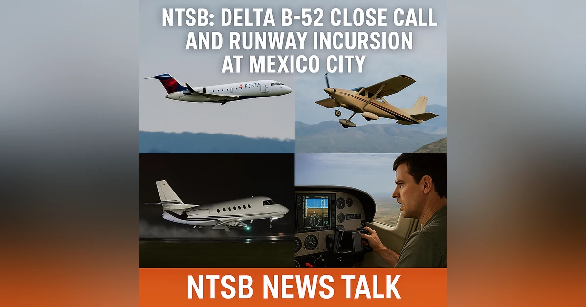 NTSB: Delta B-52 Close Call and Runway Incursion at Mexico City