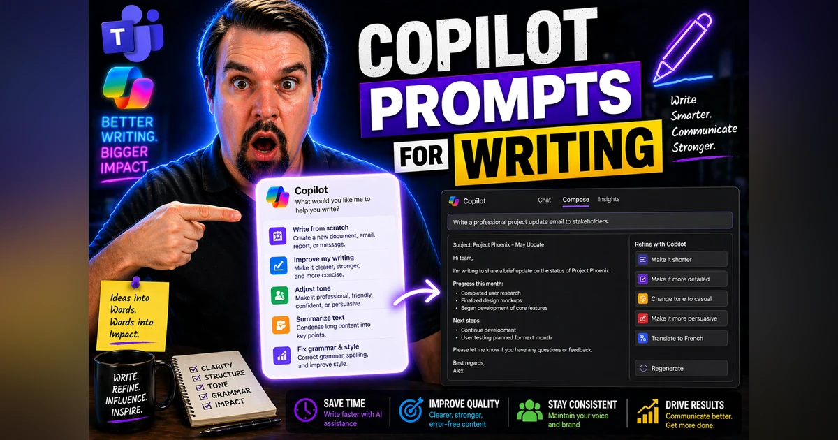 Copilot Prompts for Writing in Microsoft 365: Complete Guide