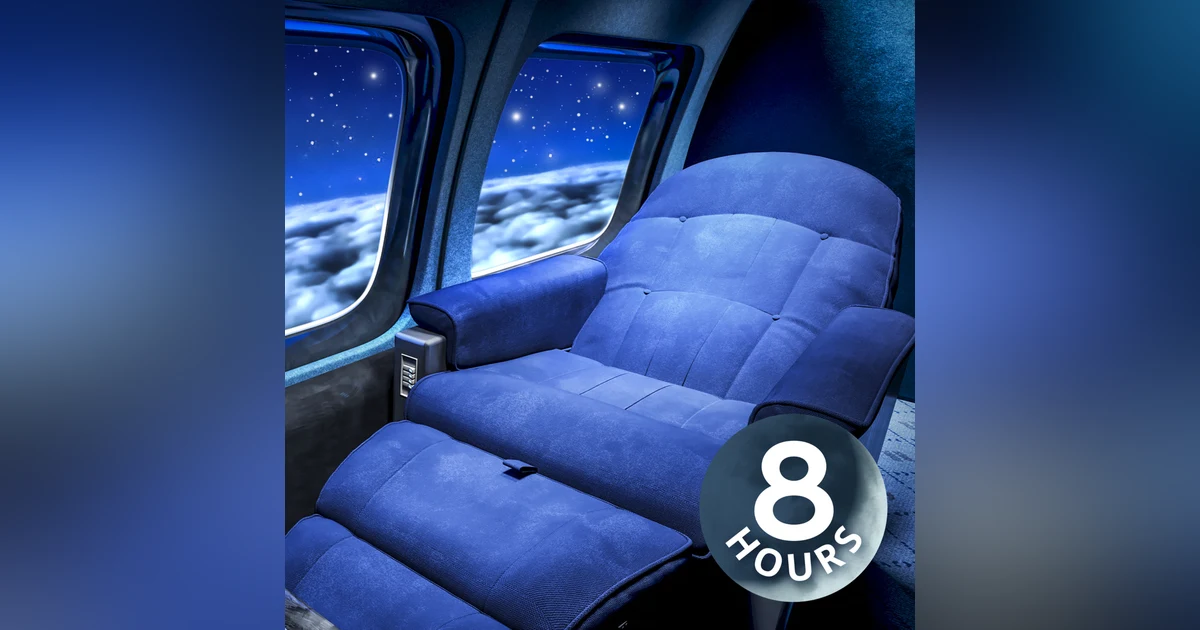 Luxury Jet White Noise to Sleep | Relax on 8 Hour Private Night Flight!