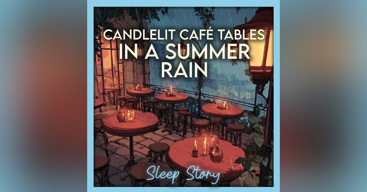 Guided Sleep Story for Deep Relaxation | A Rainy Night at the Candlelit Café | Cozy Sleep Story for Adults