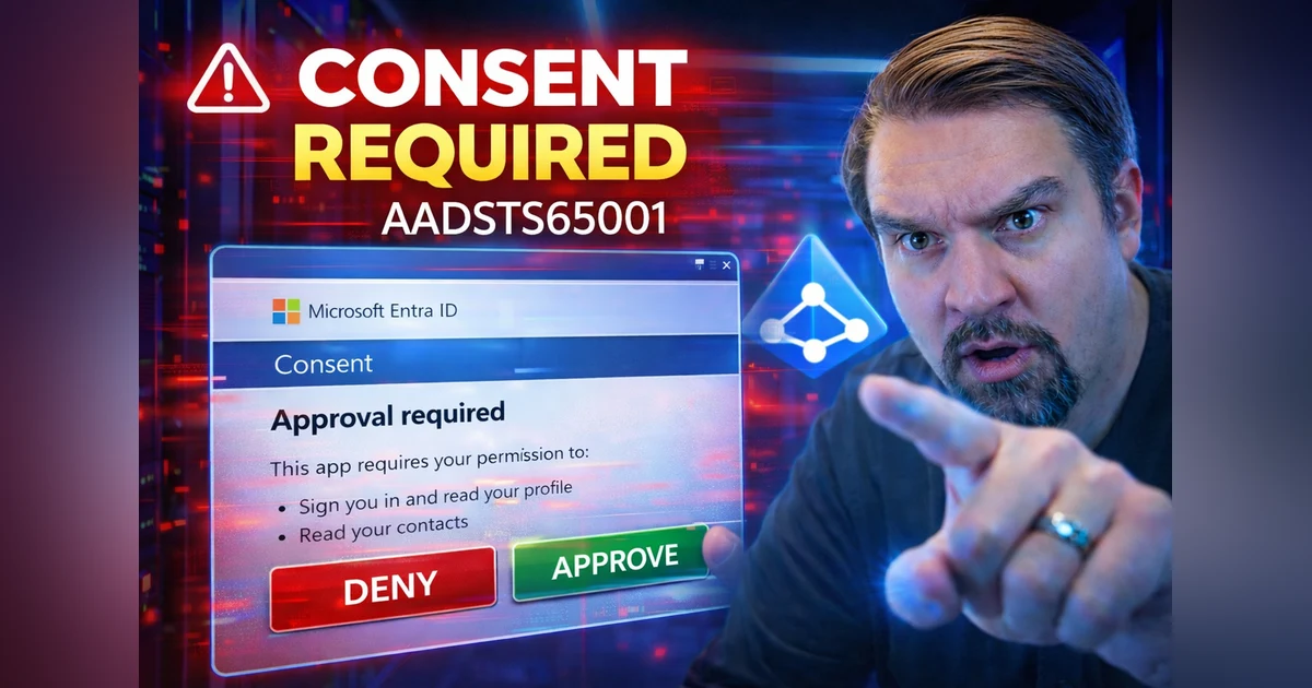 How to Fix AADSTS65001 Consent Required Error in Azure AD and Microsoft 365