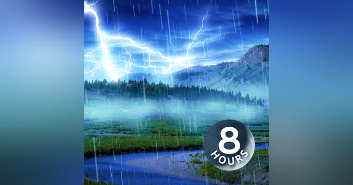 Thunder and Rainstorm with River Water Sounds 8 Hours | White Noise for Sleeping, Relaxation or Studying