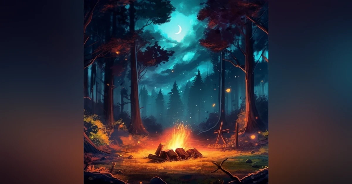 8 Hours of Soothing Campfire Forest Ambience for Sleep, Meditation, and Stress Relief