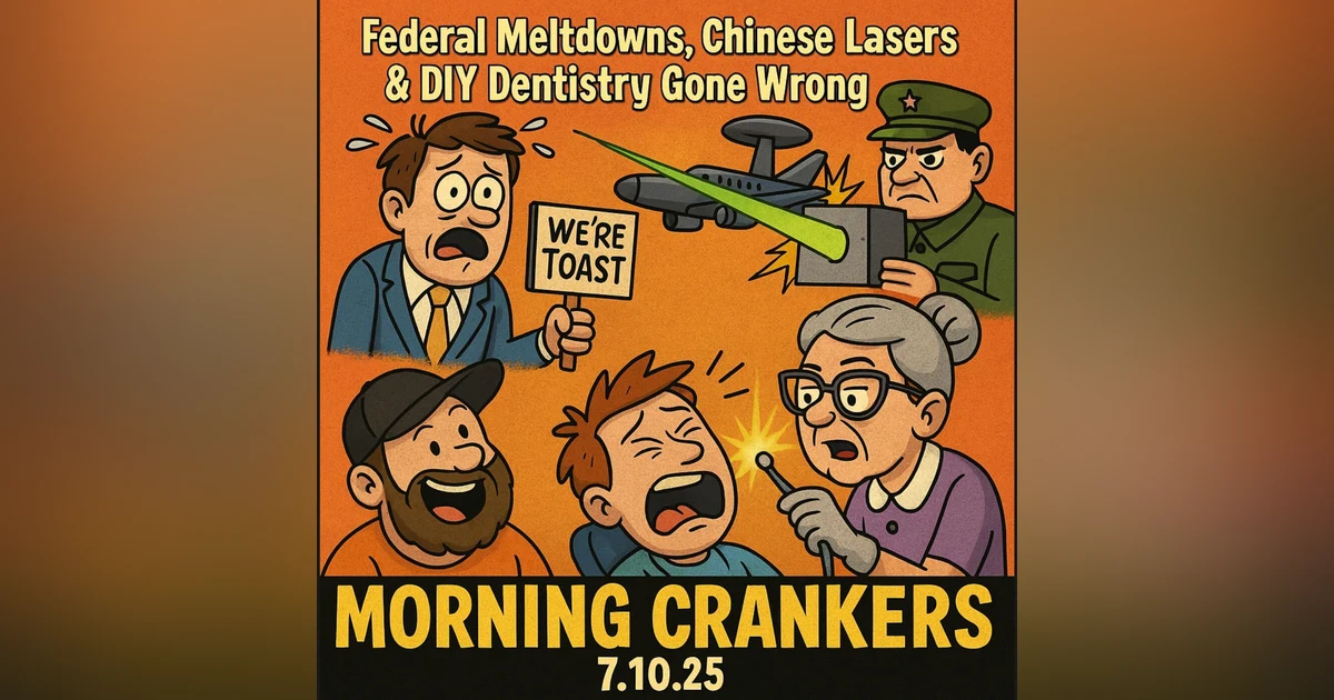 Federal Meltdowns, Chinese Lasers & DIY Dentistry Gone Wrong | Morning Crankers