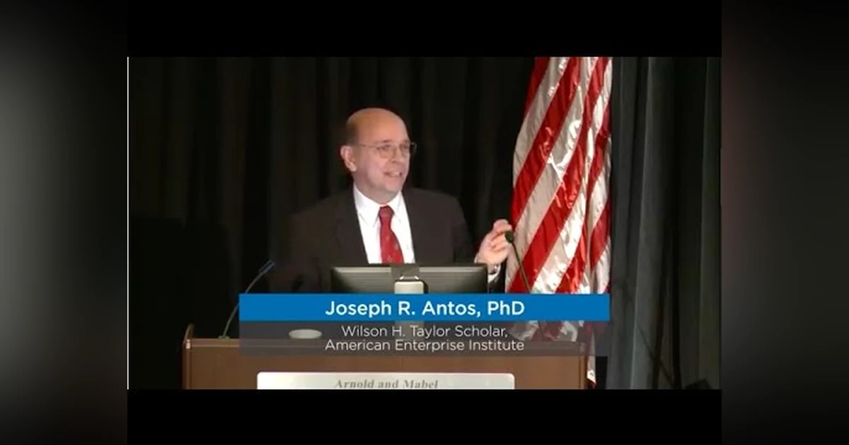 Saturday, September 22, 2018 Joseph R. Antos, Ph.D, AEI Scholar in Healthcare & Retirement Policy